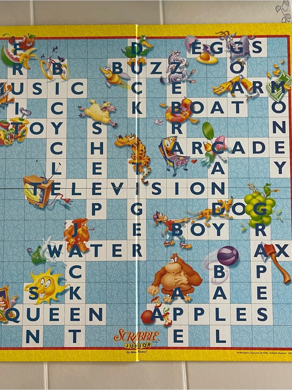 Hasbro Scrabble Junior Kids Board Game - Blue Used but still in good condition